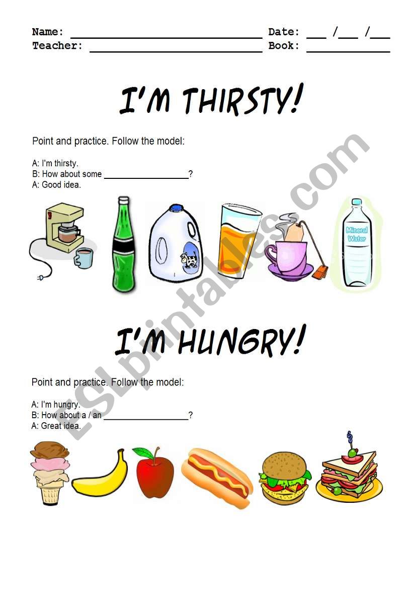 FOOD & DRINKS worksheet