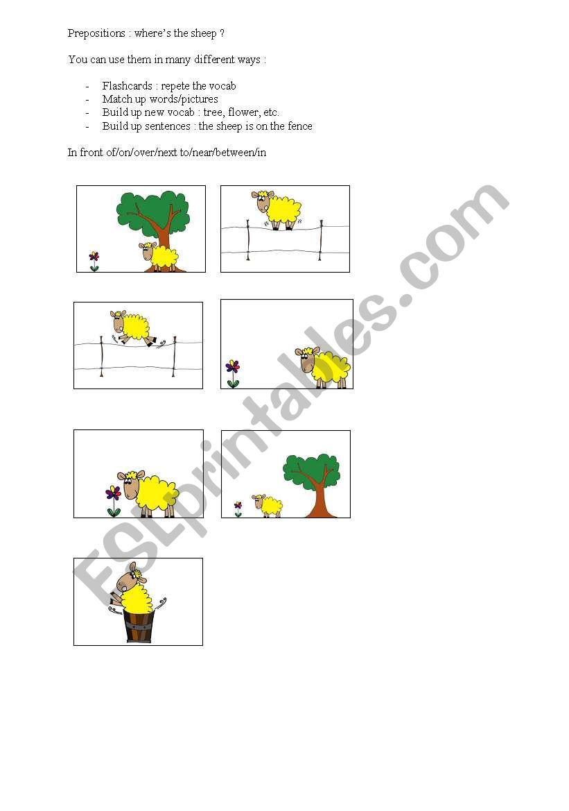 Prepositions worksheet