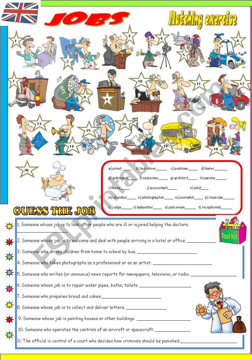 Jobs worksheet