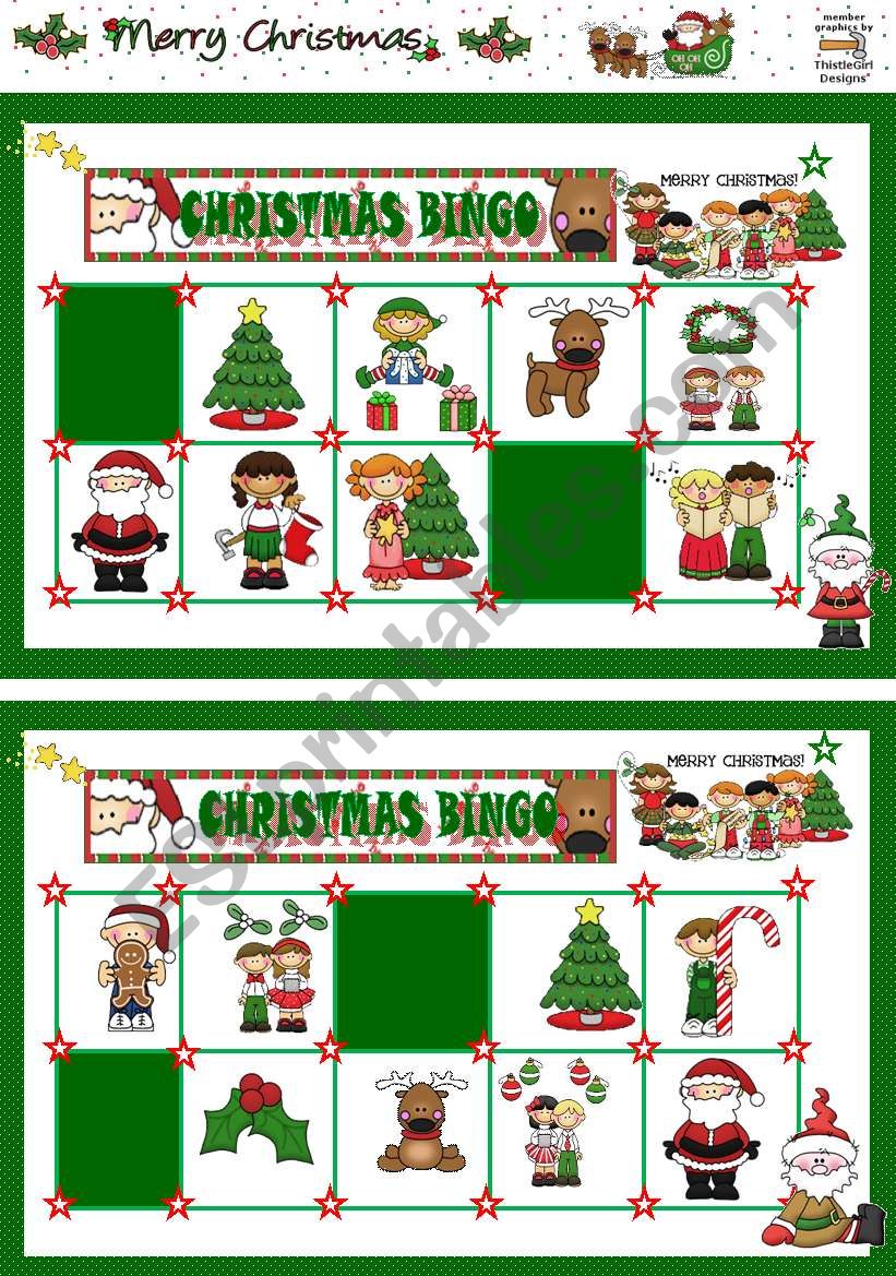 CHRISTMAS BINGO worksheet