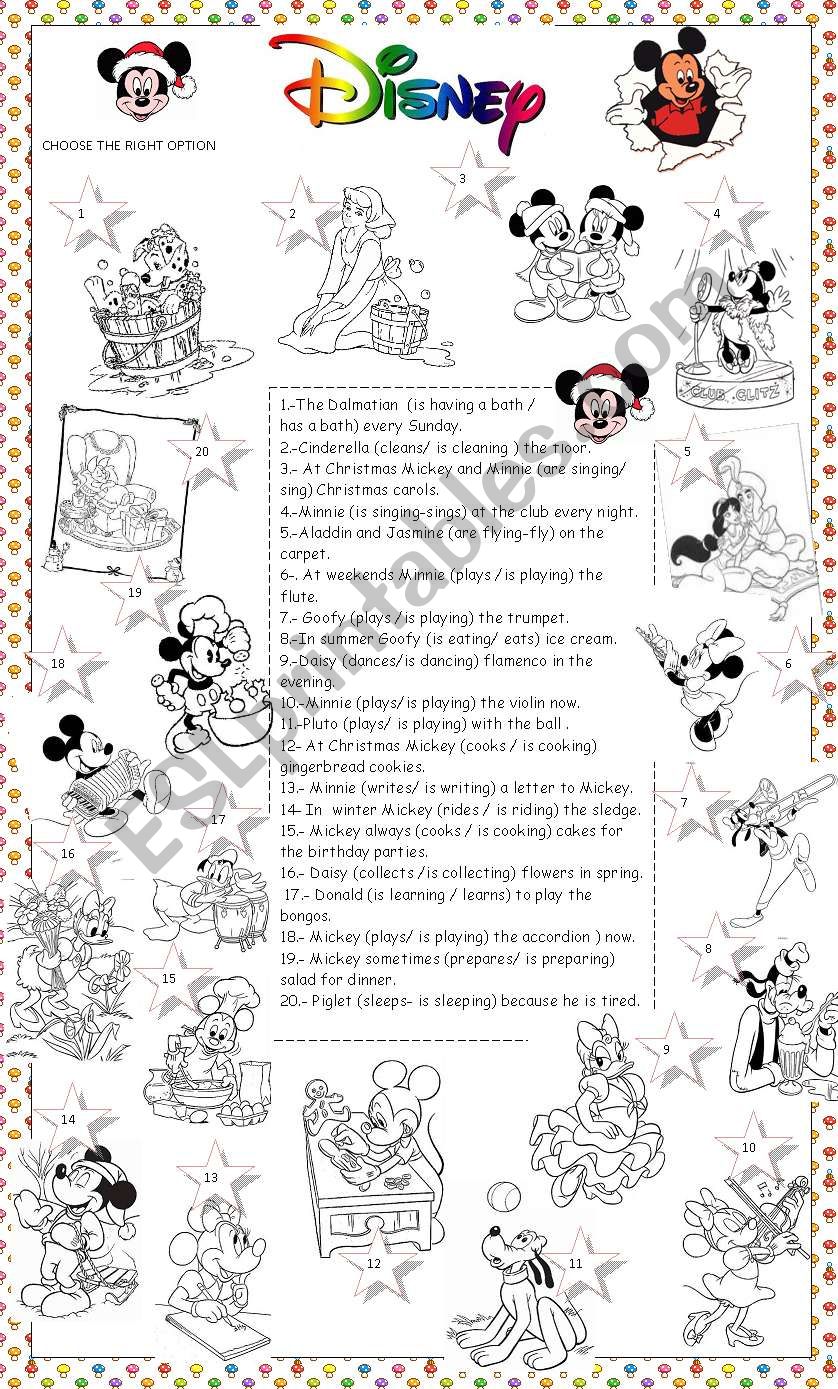 Disney ESL Worksheet By Claudiafer