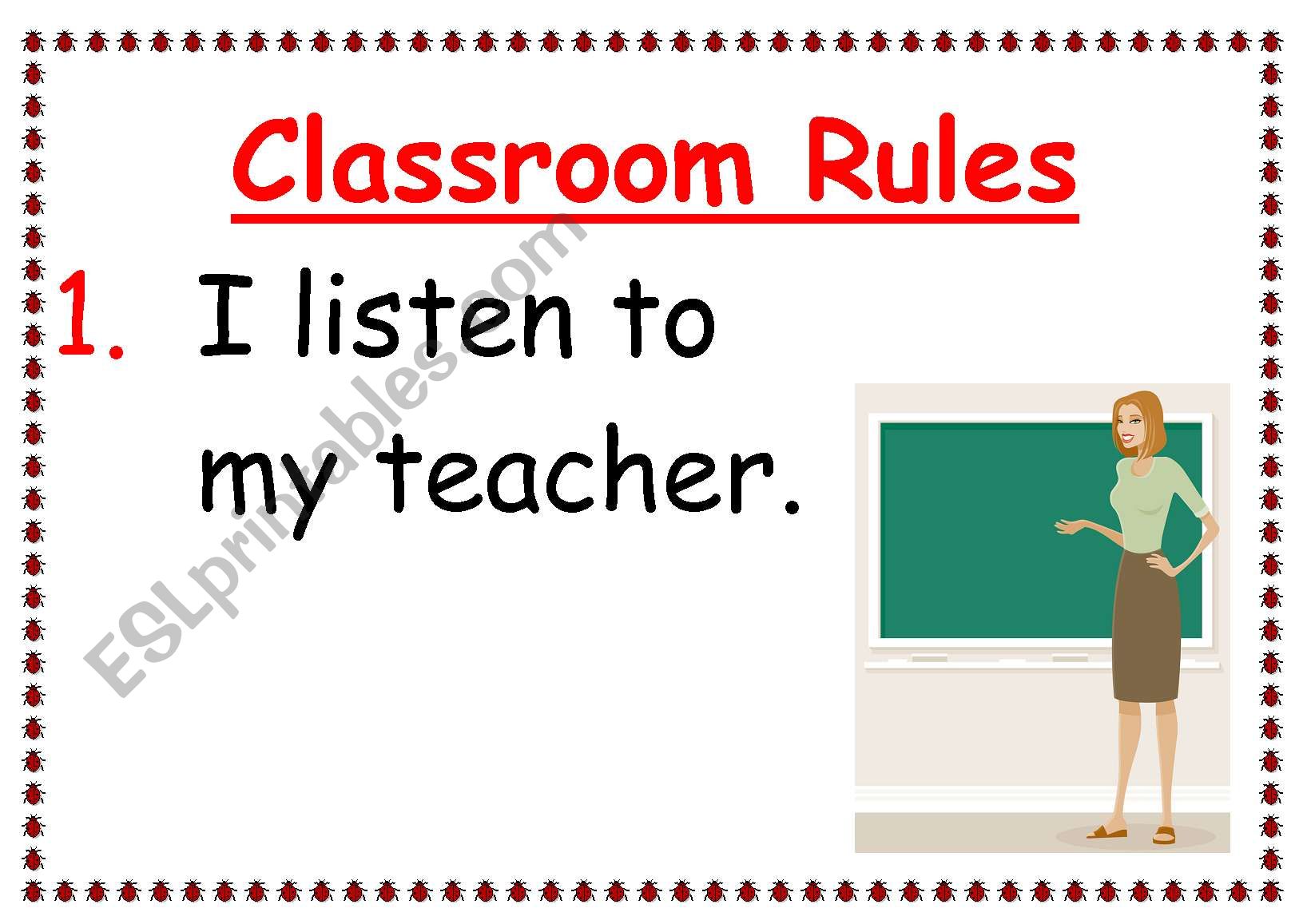 Classroom Rules worksheet