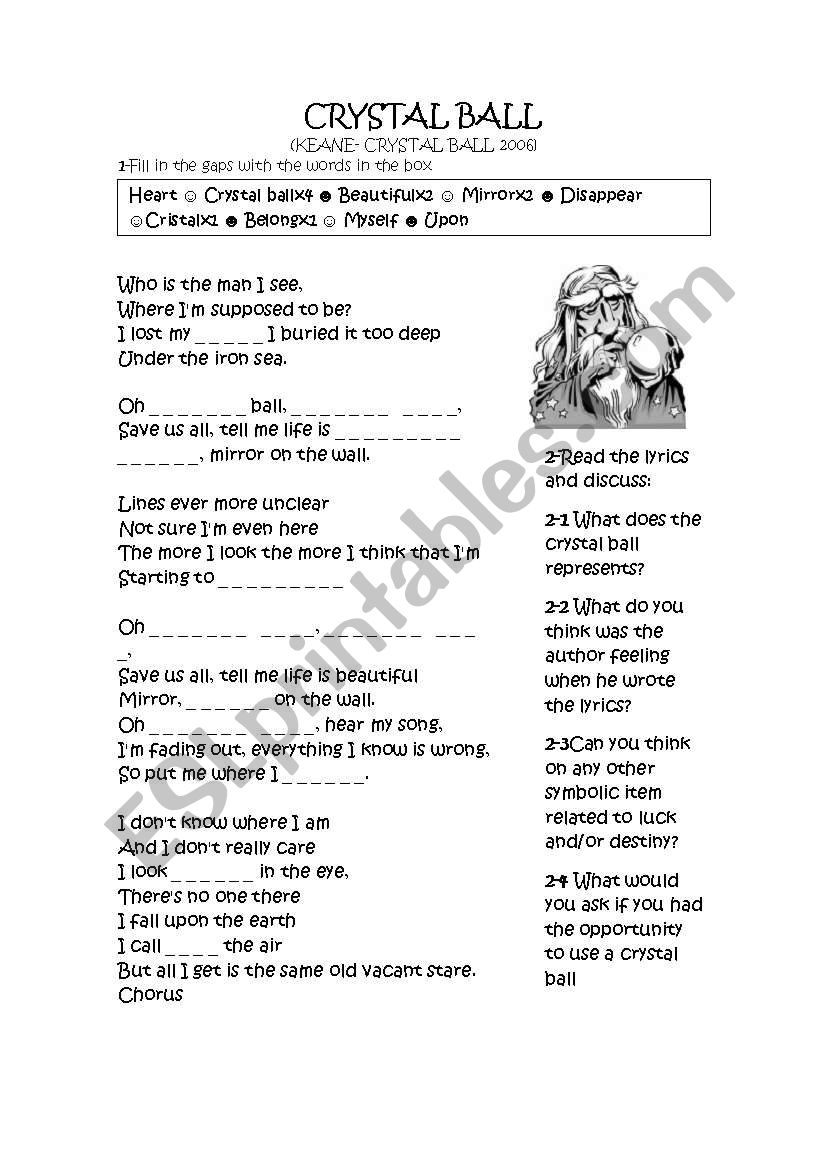 Crystal Ball worksheet