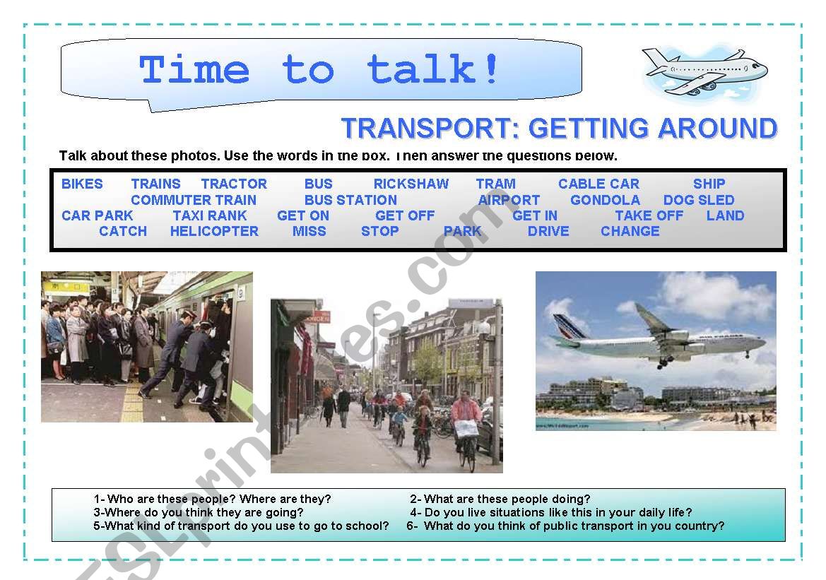 Time to talk (5): Transport . Getting around