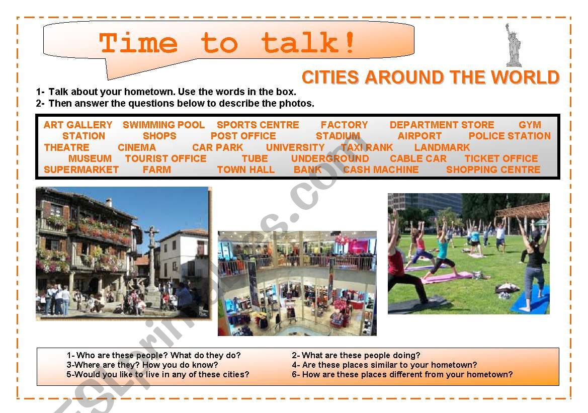 Time to talk (6): Cities around the world.