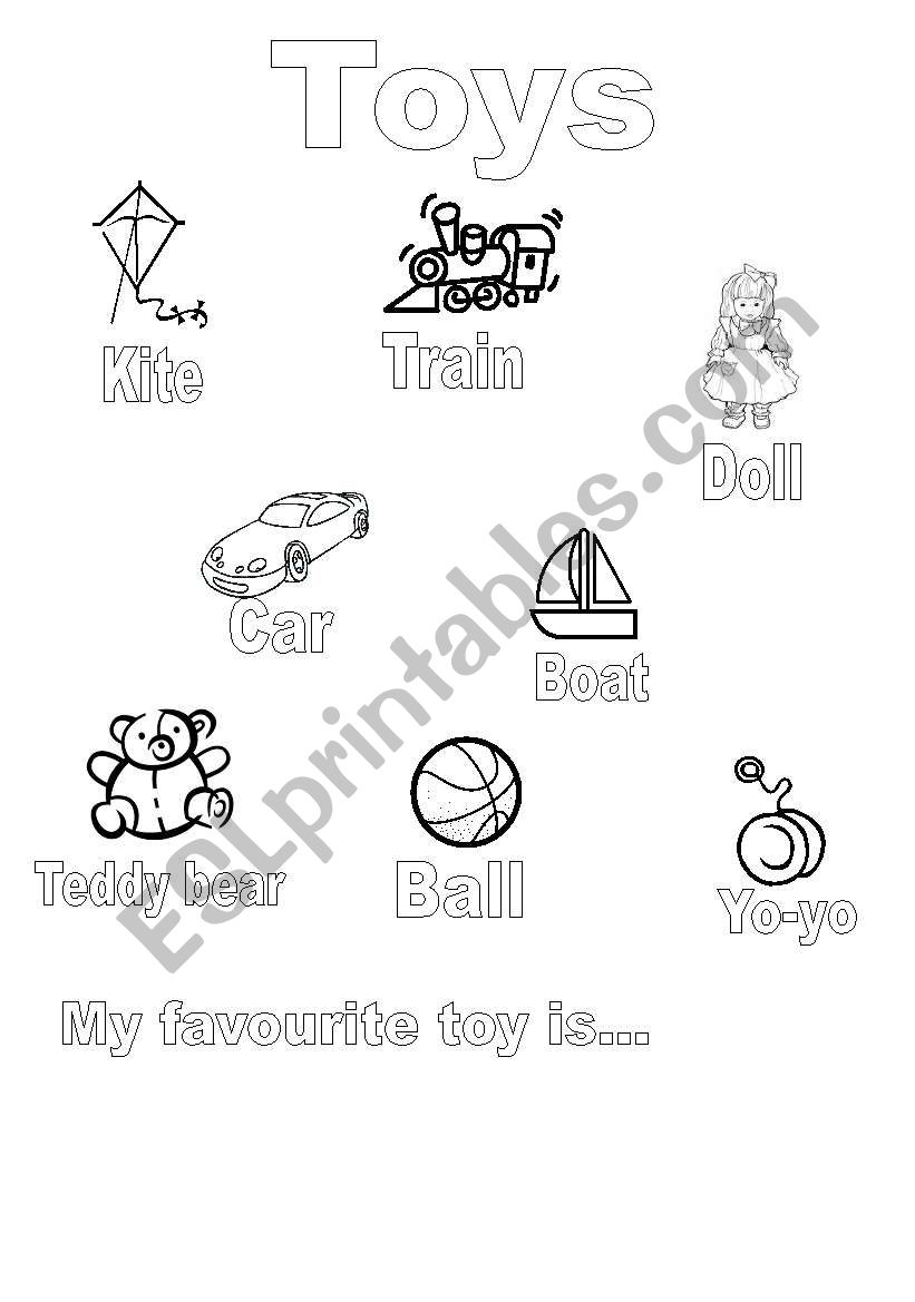 Toys worksheet