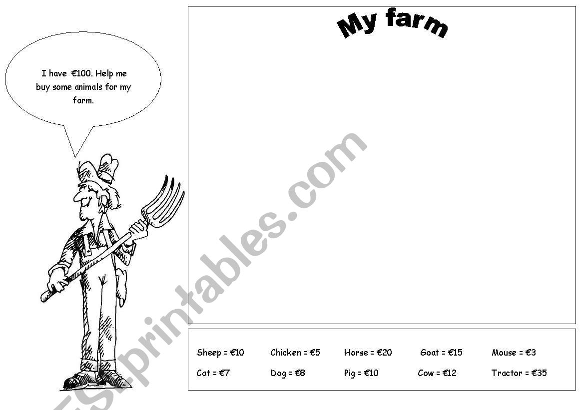 My farm worksheet