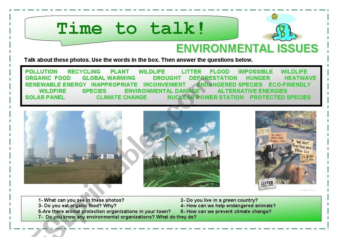 Time to talk (7): Environmental Issues