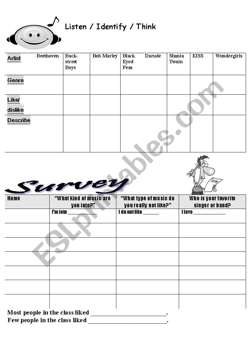 Musical Genres Lesson worksheet