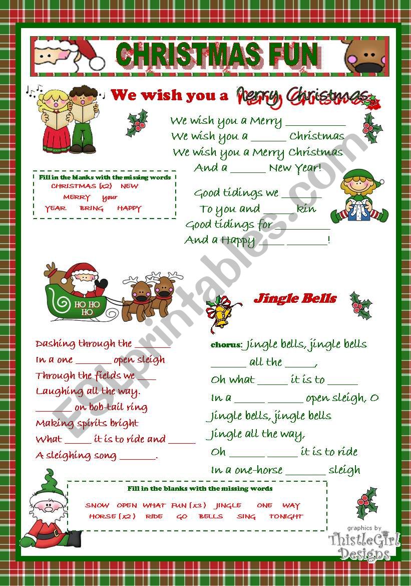 CHRISTMAS FUN worksheet