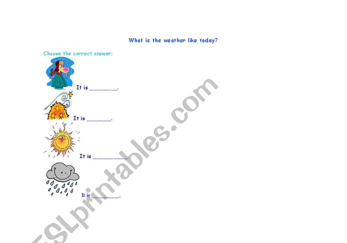 What s the Weather like? worksheet