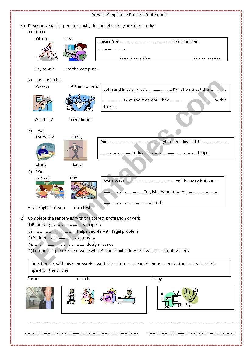 Simple Present/ Present Continuous