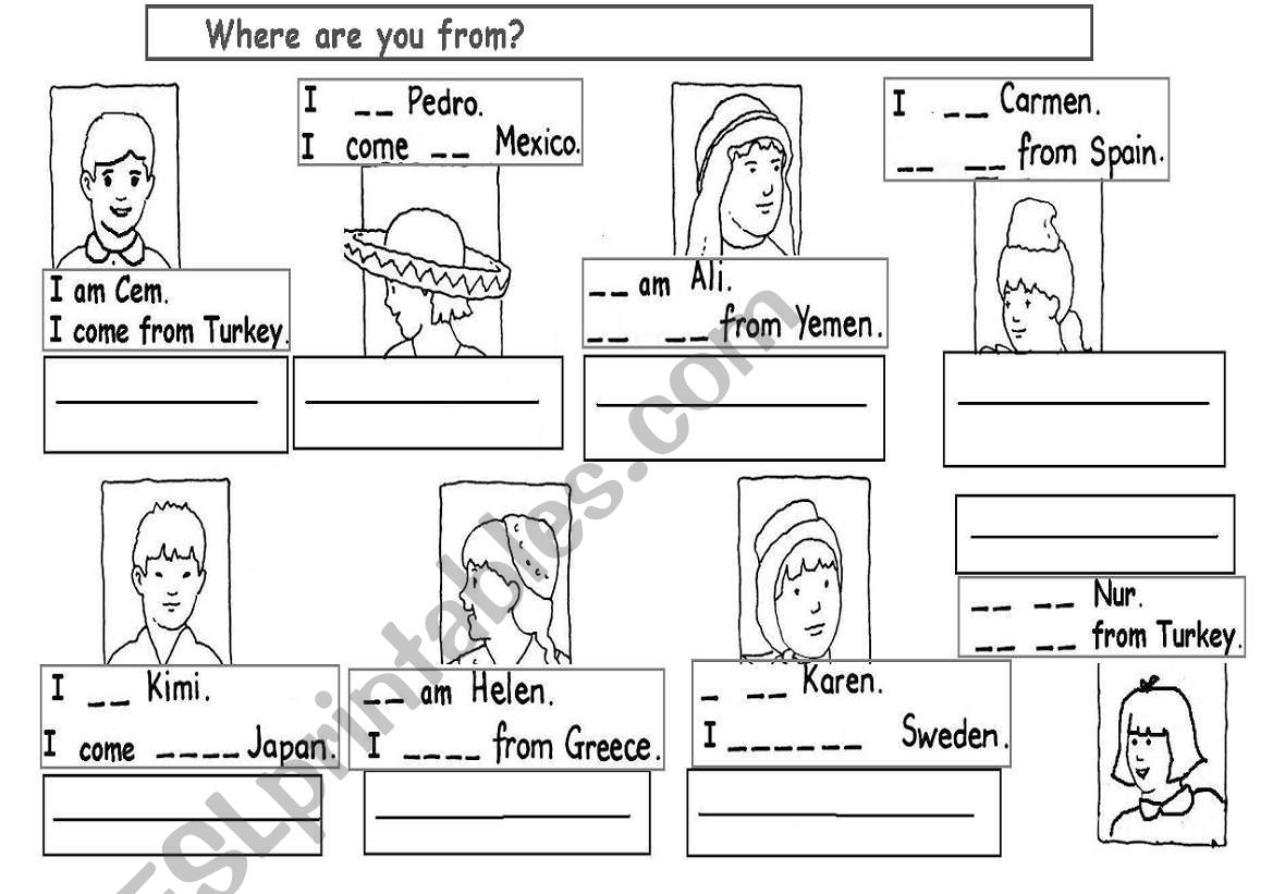 Countries & Nationalities worksheet