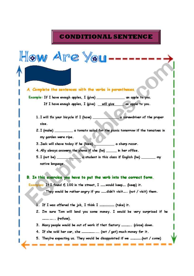 Conditional Sentence worksheet