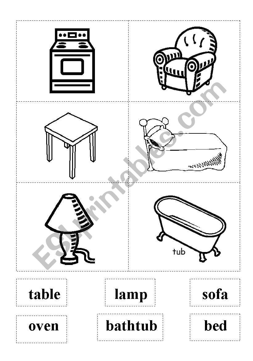 Furniture worksheet