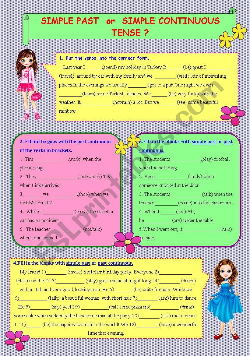 SIMPLE PAST TENSE AND PAST CONTINUOUS TENSE