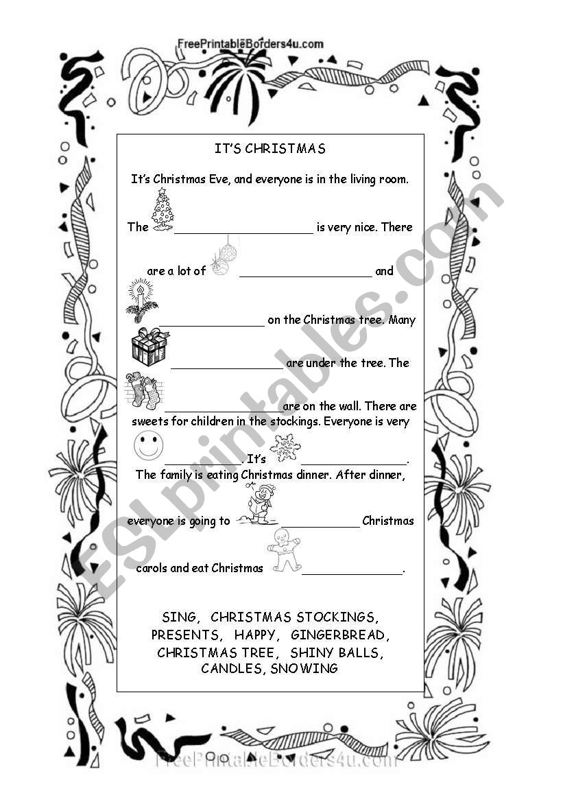 Christmas worksheet