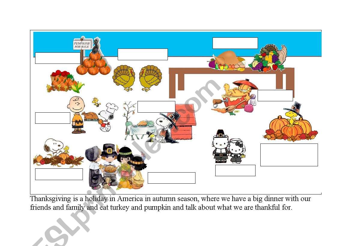 Thanksgiving  worksheet