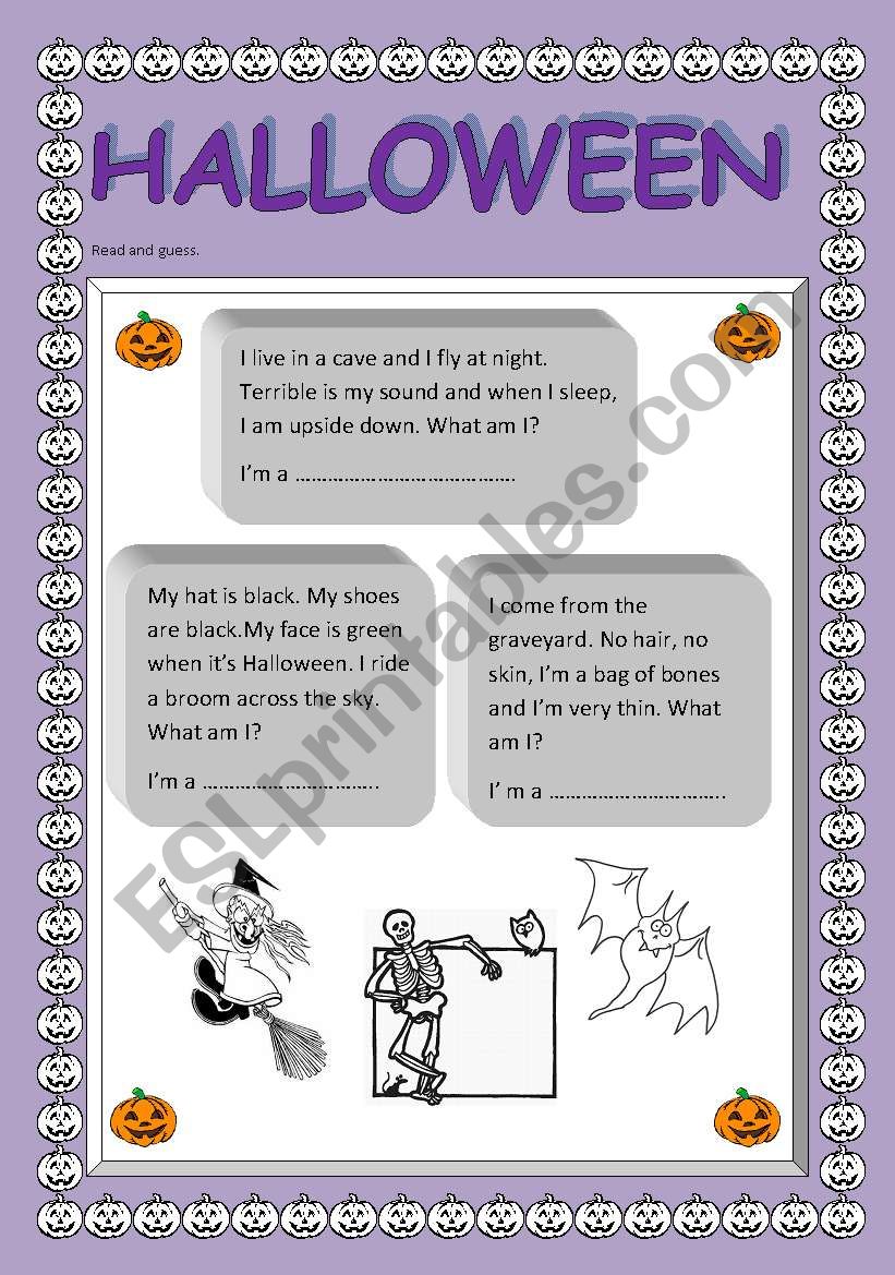 Halloween worksheet