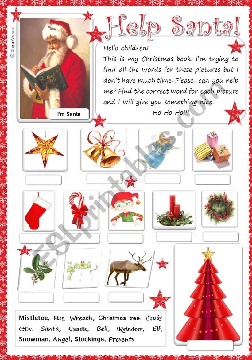 Help Santa worksheet