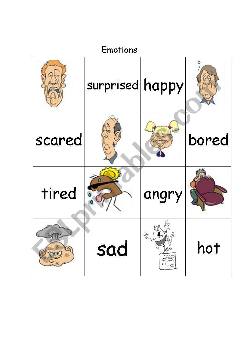 Feelings worksheet