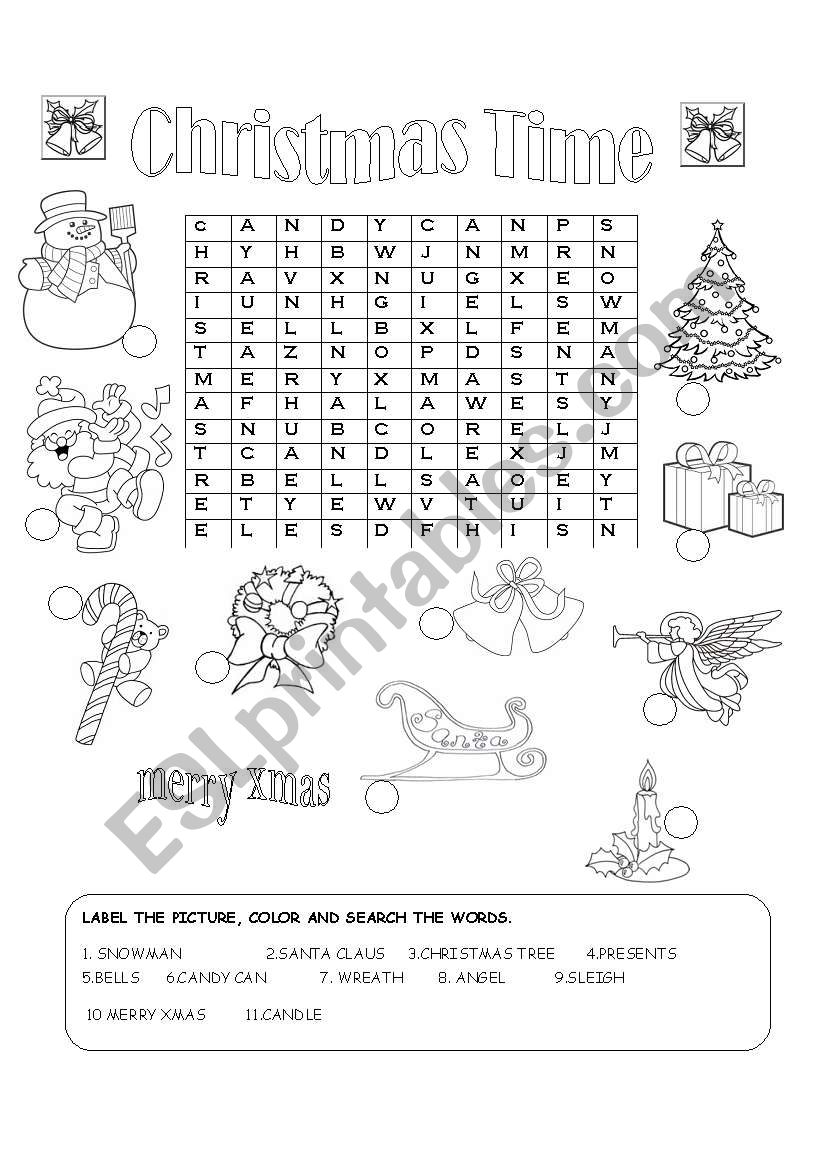 CHRISTMAS TIME worksheet