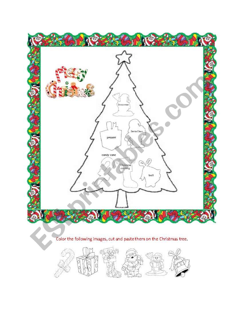 Christmas tree worksheet