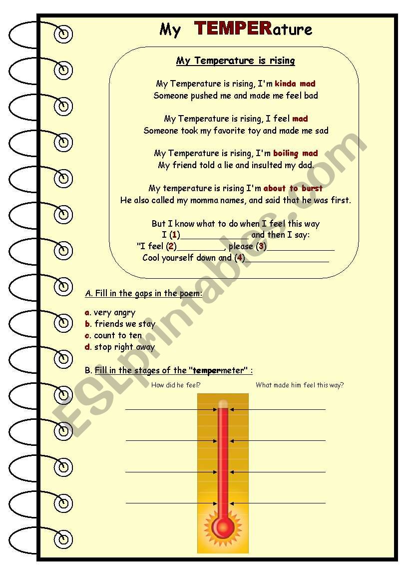 my TEMPERature worksheet