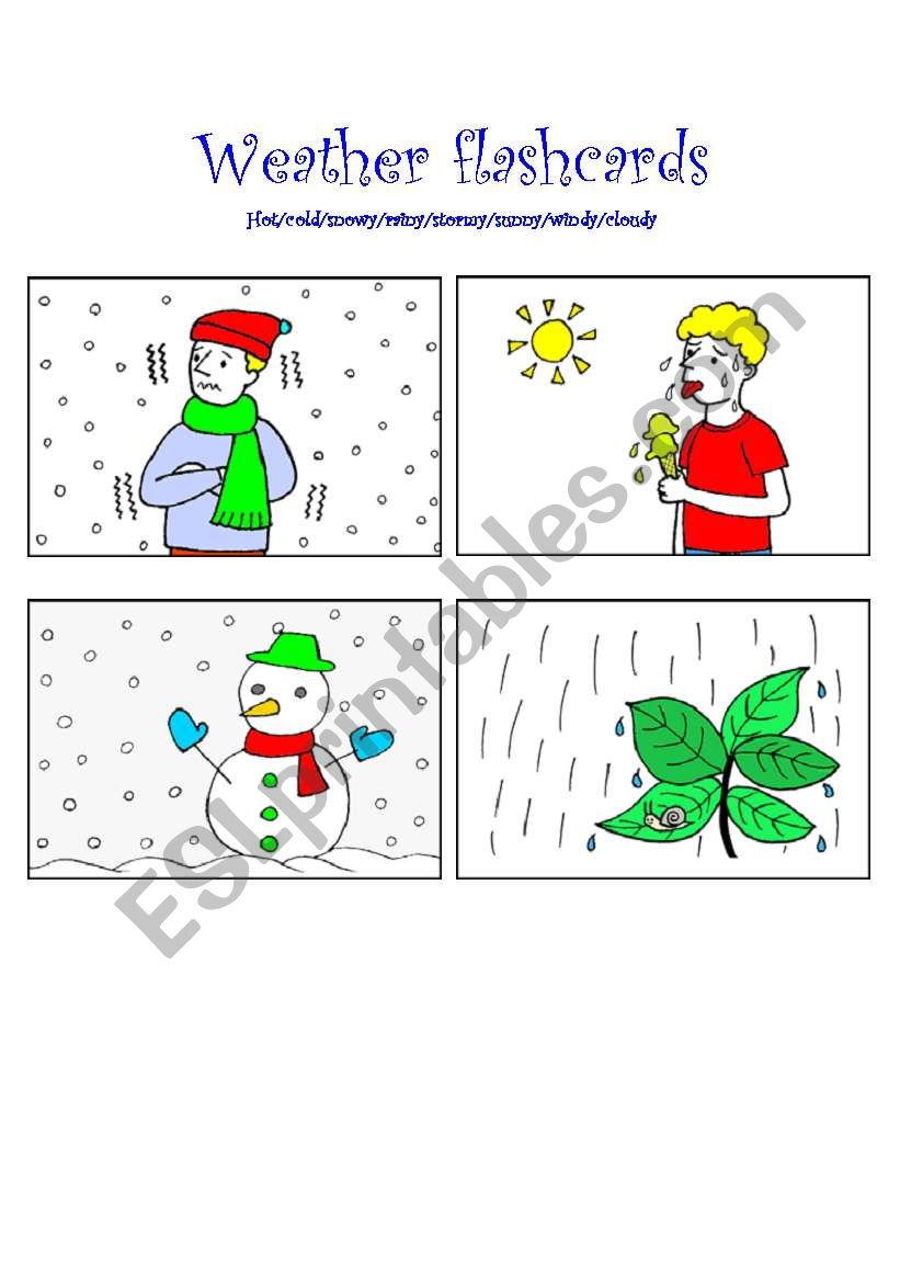 Weather flashcards worksheet