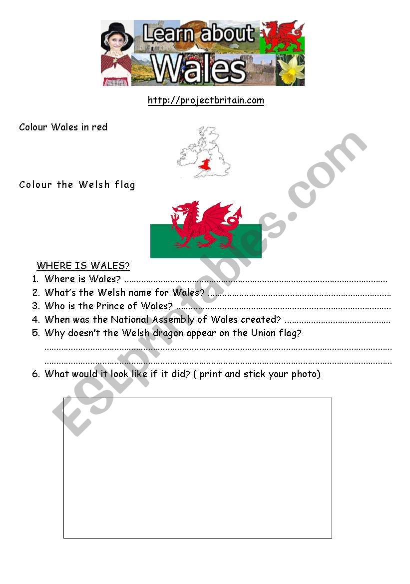 wales webquest worksheet