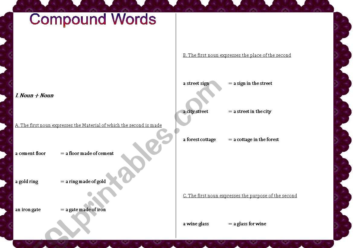 Compound Words worksheet