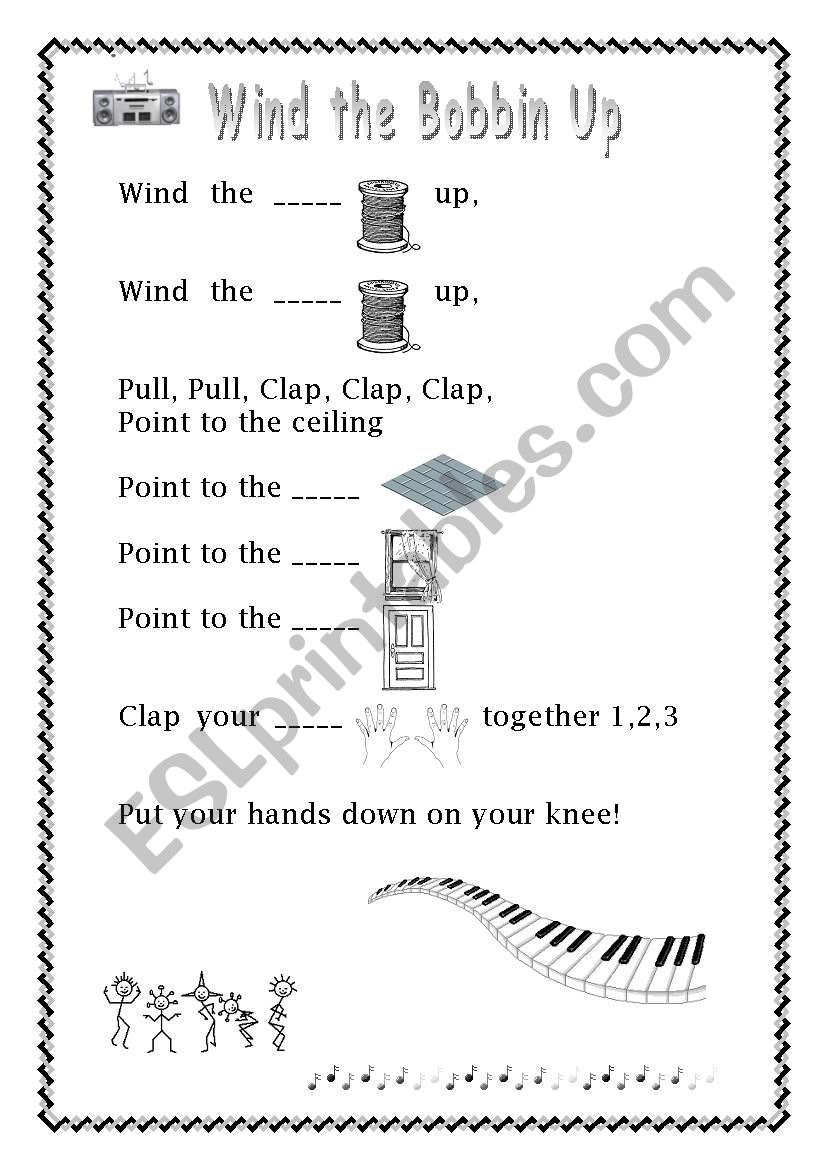 Wind the Bobbin up worksheet