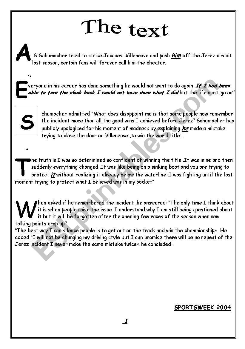 End-of-term test N1 SECOND FORM