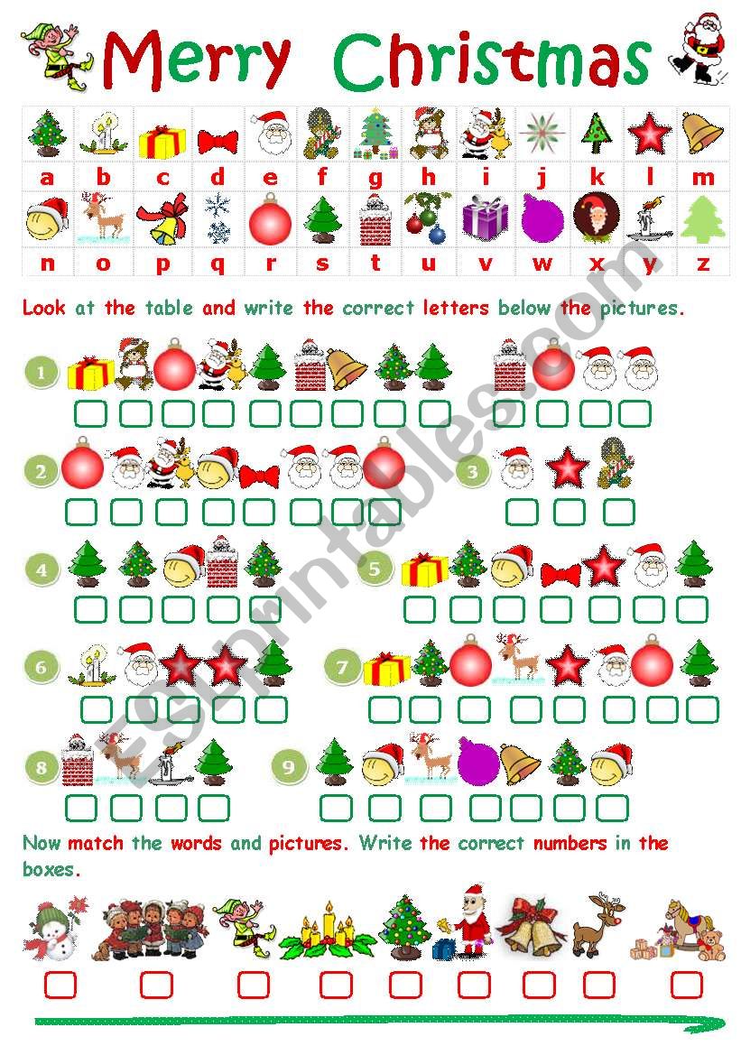 CHRISTMAS CRYPTOGRAM ESL Worksheet By Jecika