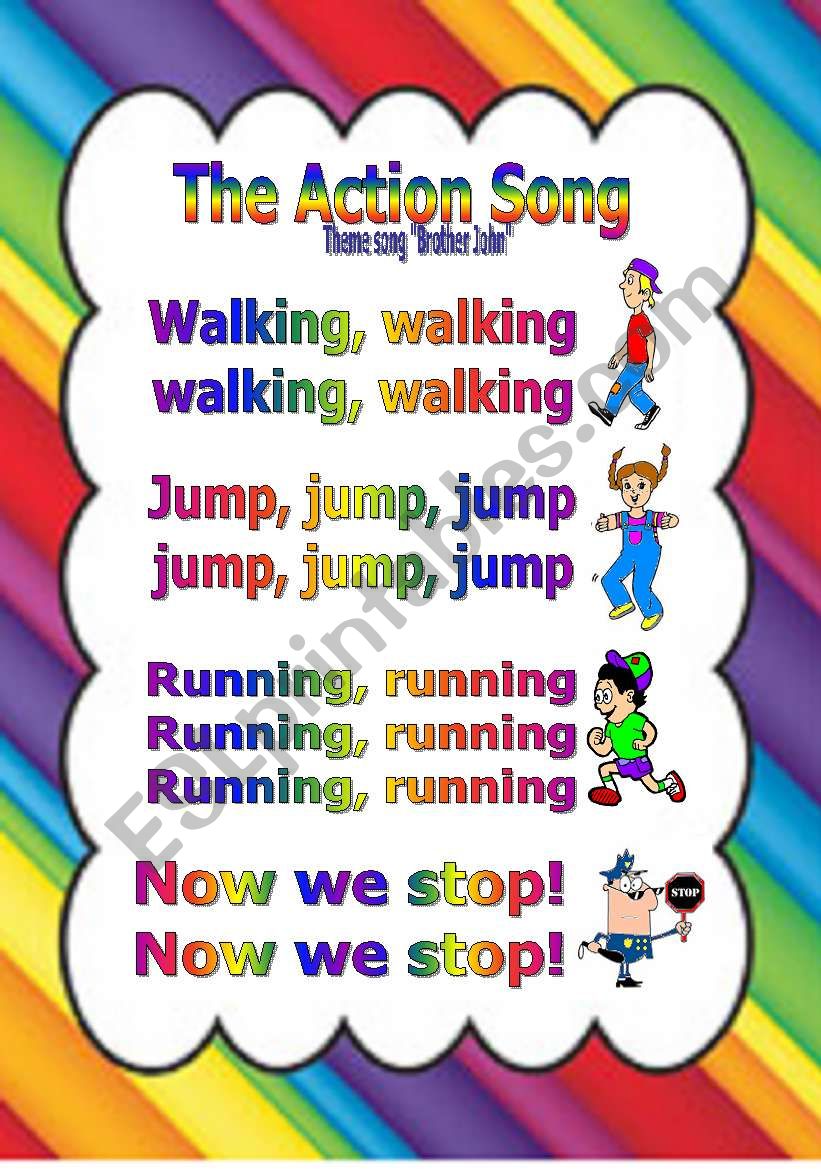 The Action Song worksheet