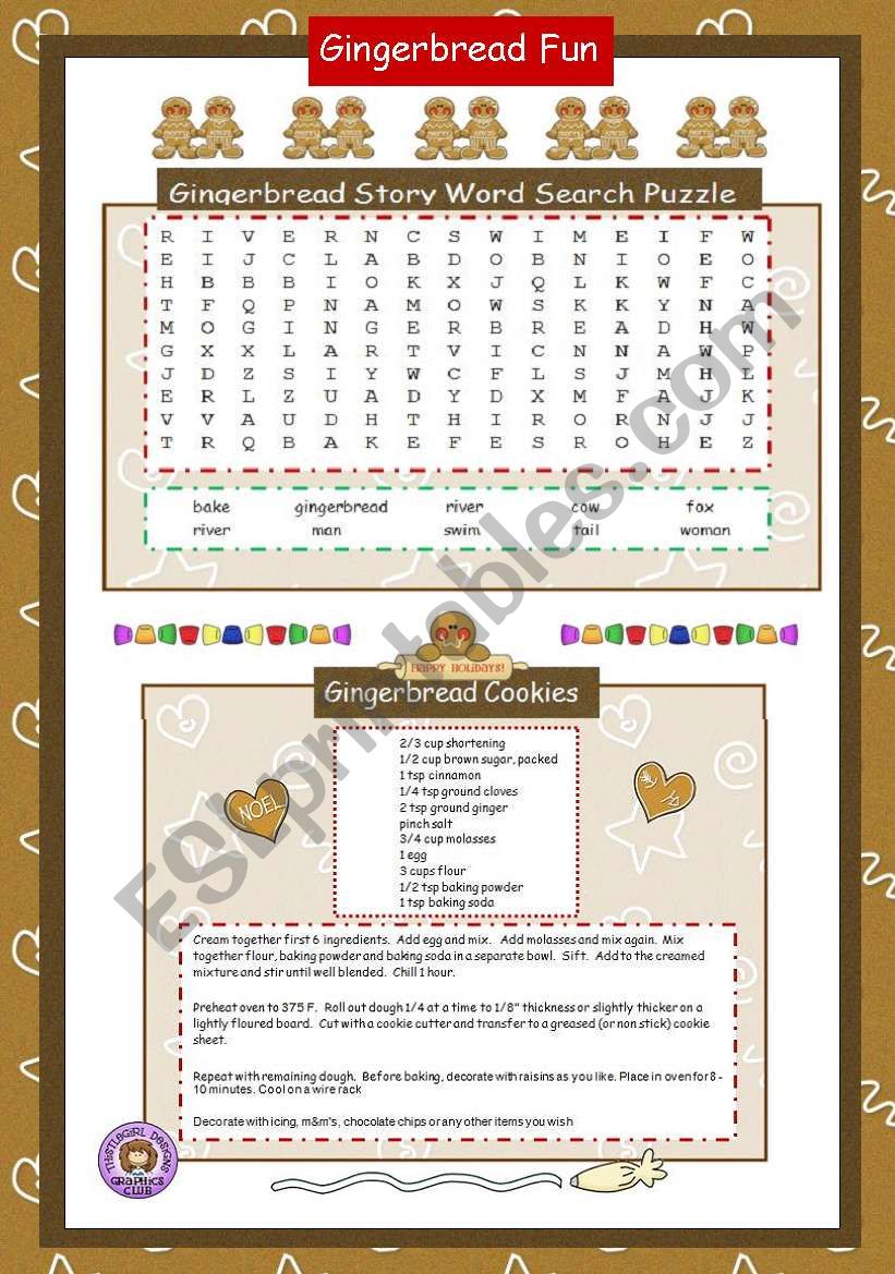 Gingerbread Fun worksheet