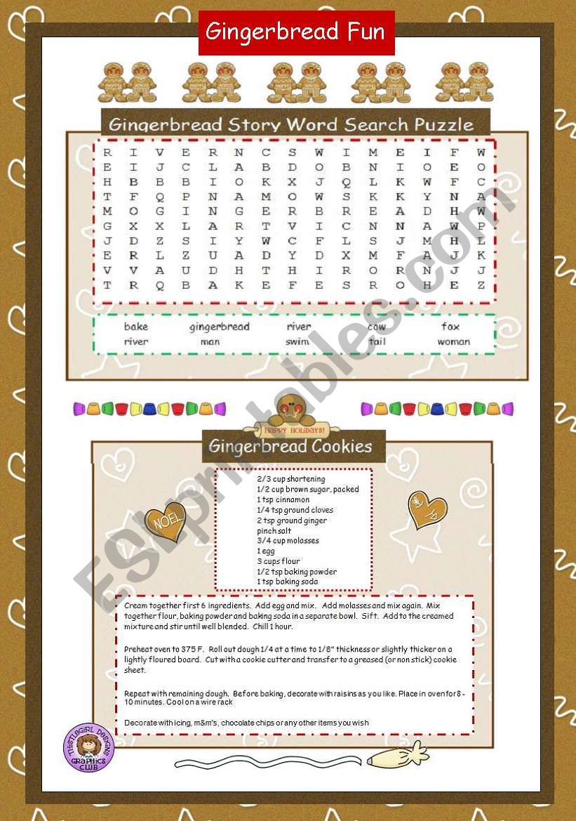 Gingerbread Fun worksheet