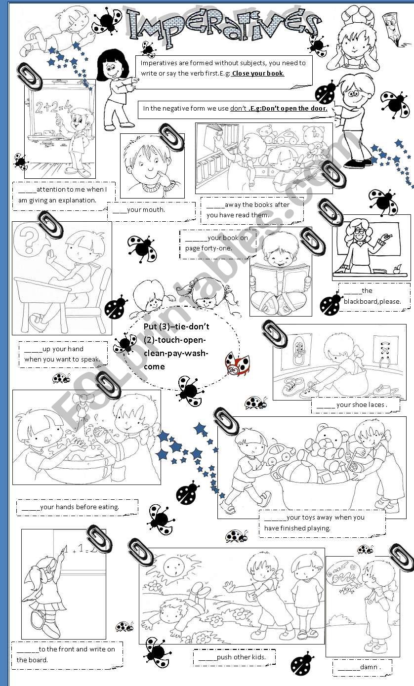 imperatives worksheet