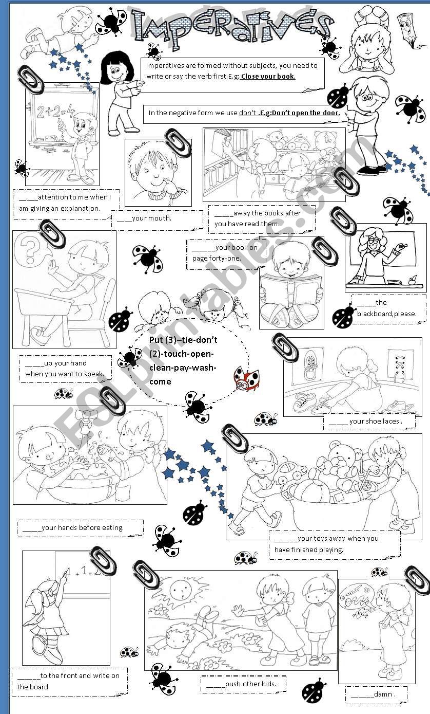 imperatives worksheet