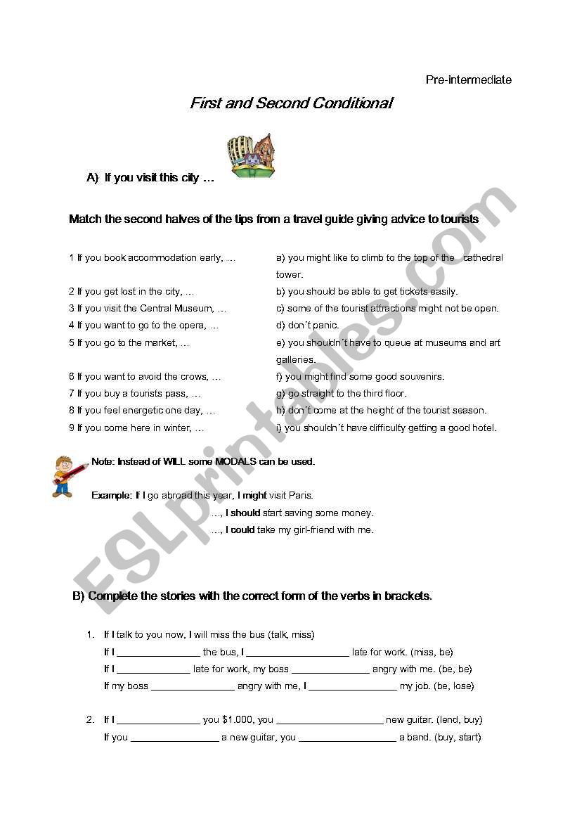 First and second conditional worksheet