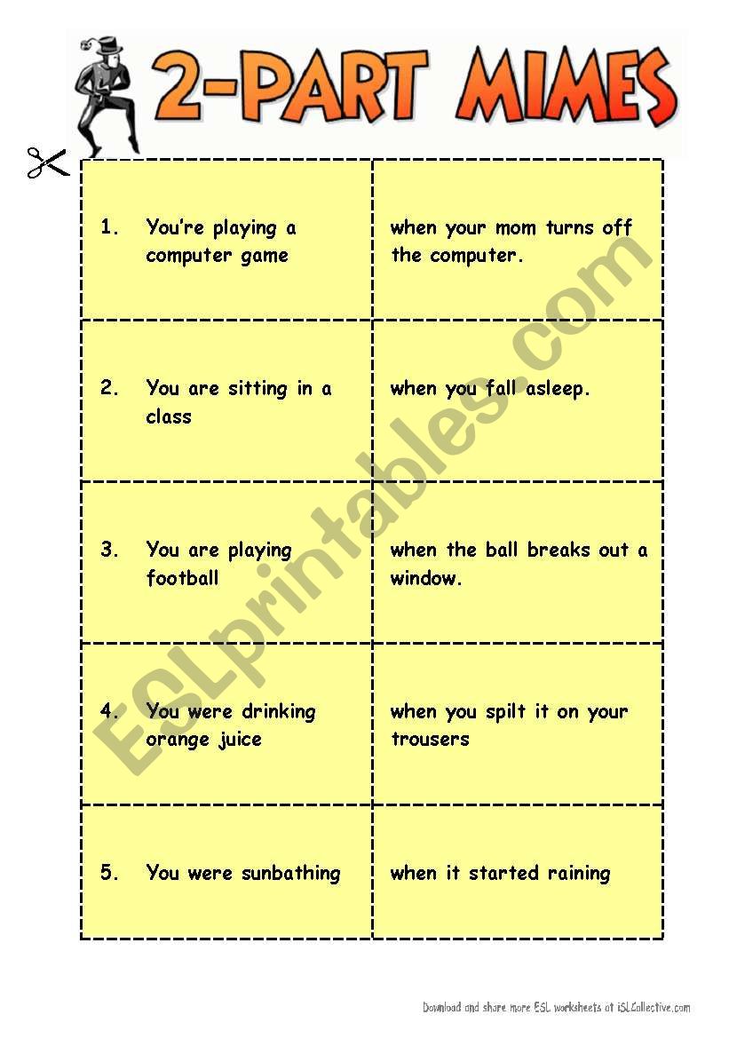 2-Part Mimes worksheet