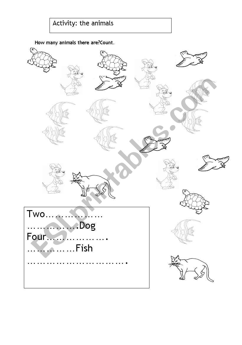 ANIMALS worksheet