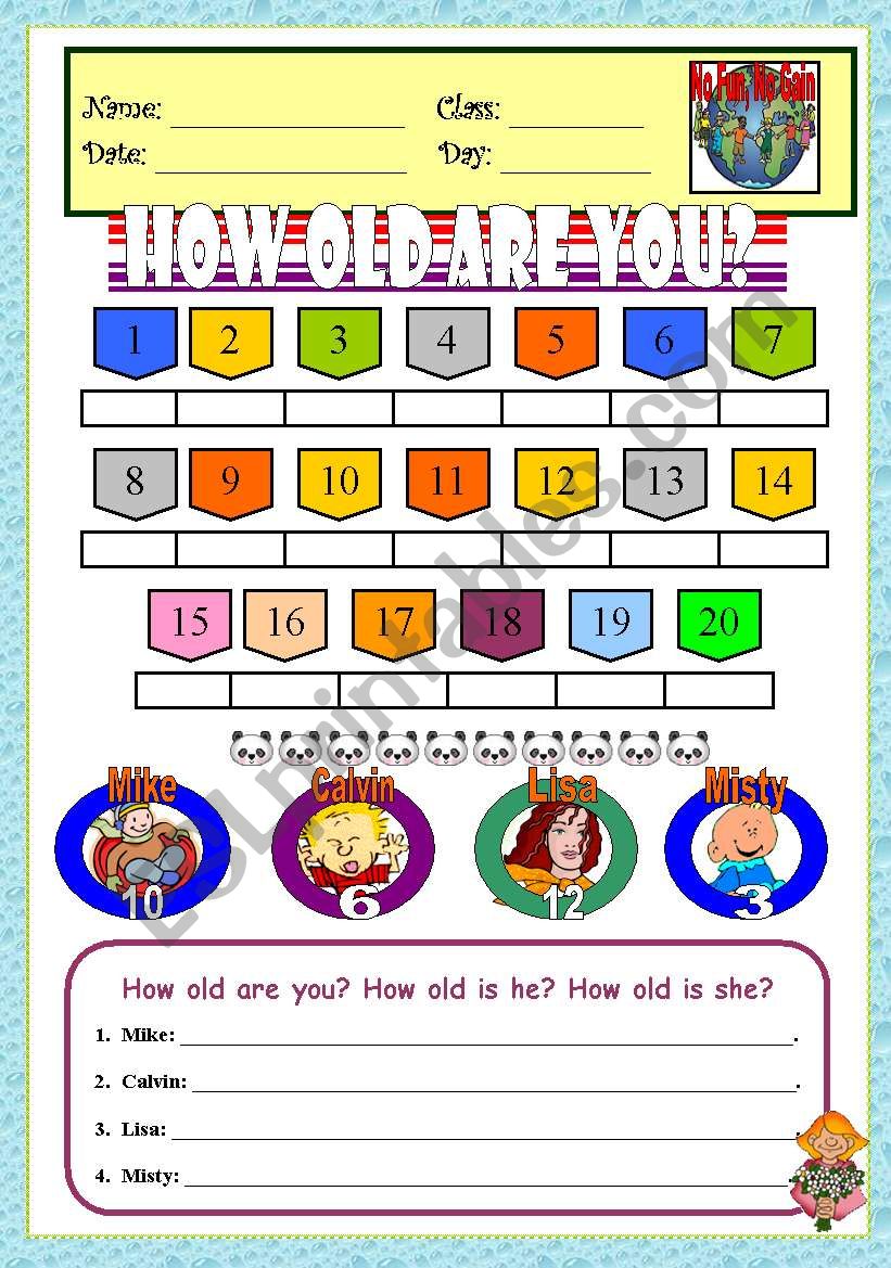 How Old Are You? (Numbers & Age)