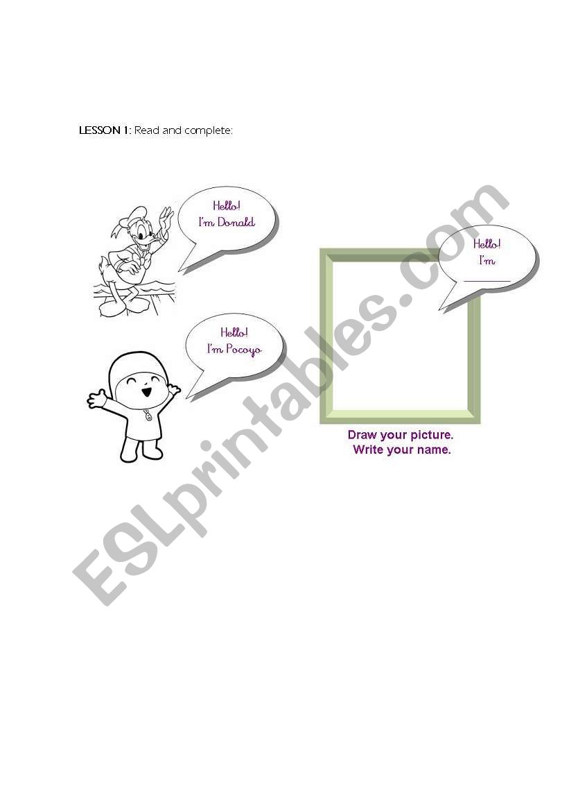 Who I am? worksheet