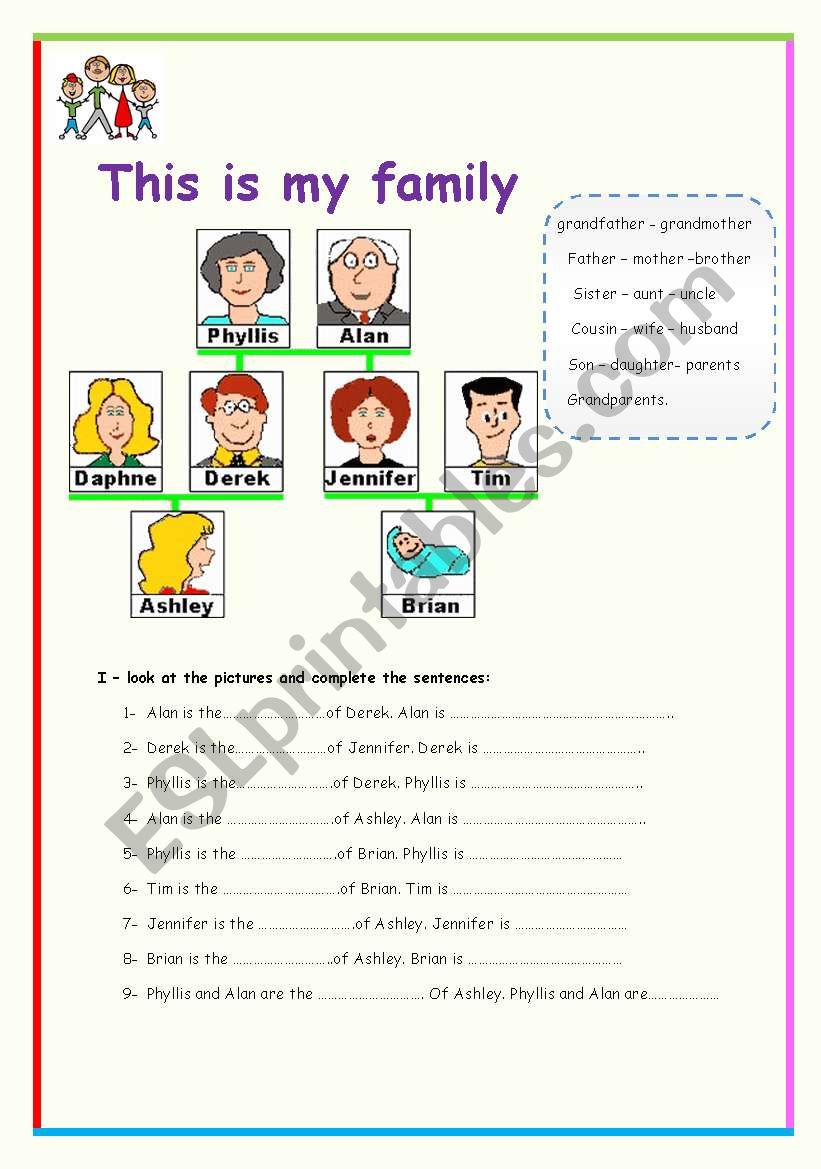 family worksheet