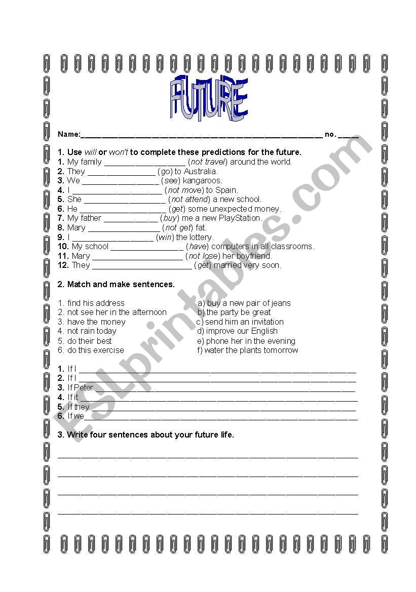 Future worksheet