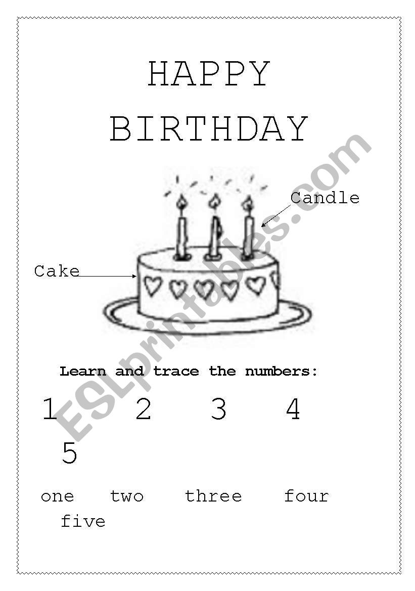 Numbers 1 - 10 worksheet