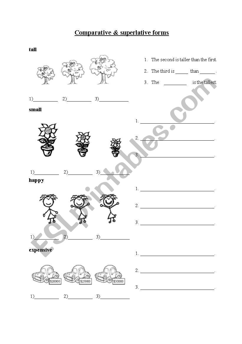 Comparative & superlative forms