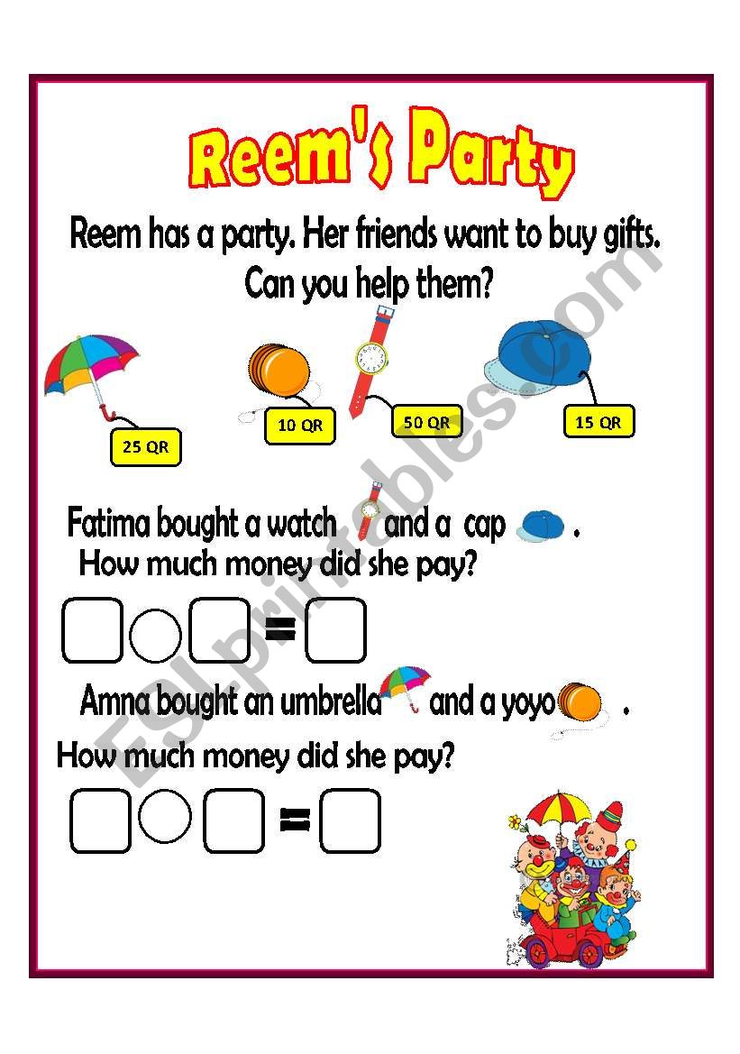 Reems Party  worksheet