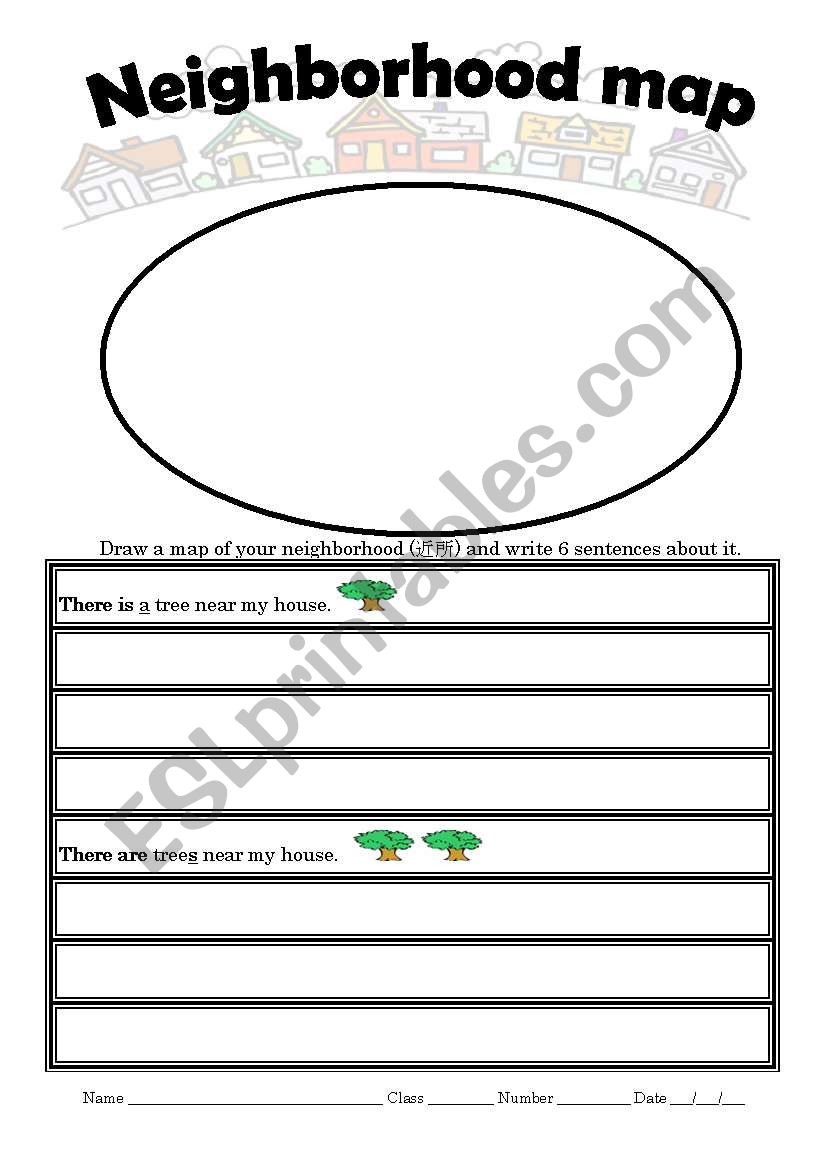 Neighborhood map worksheet